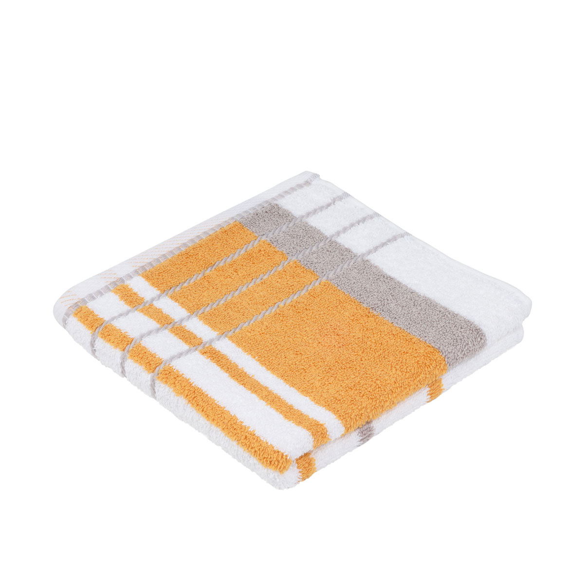 Handtuch Berlin Streifen 50 x 100 mais/ taupe Bild 2