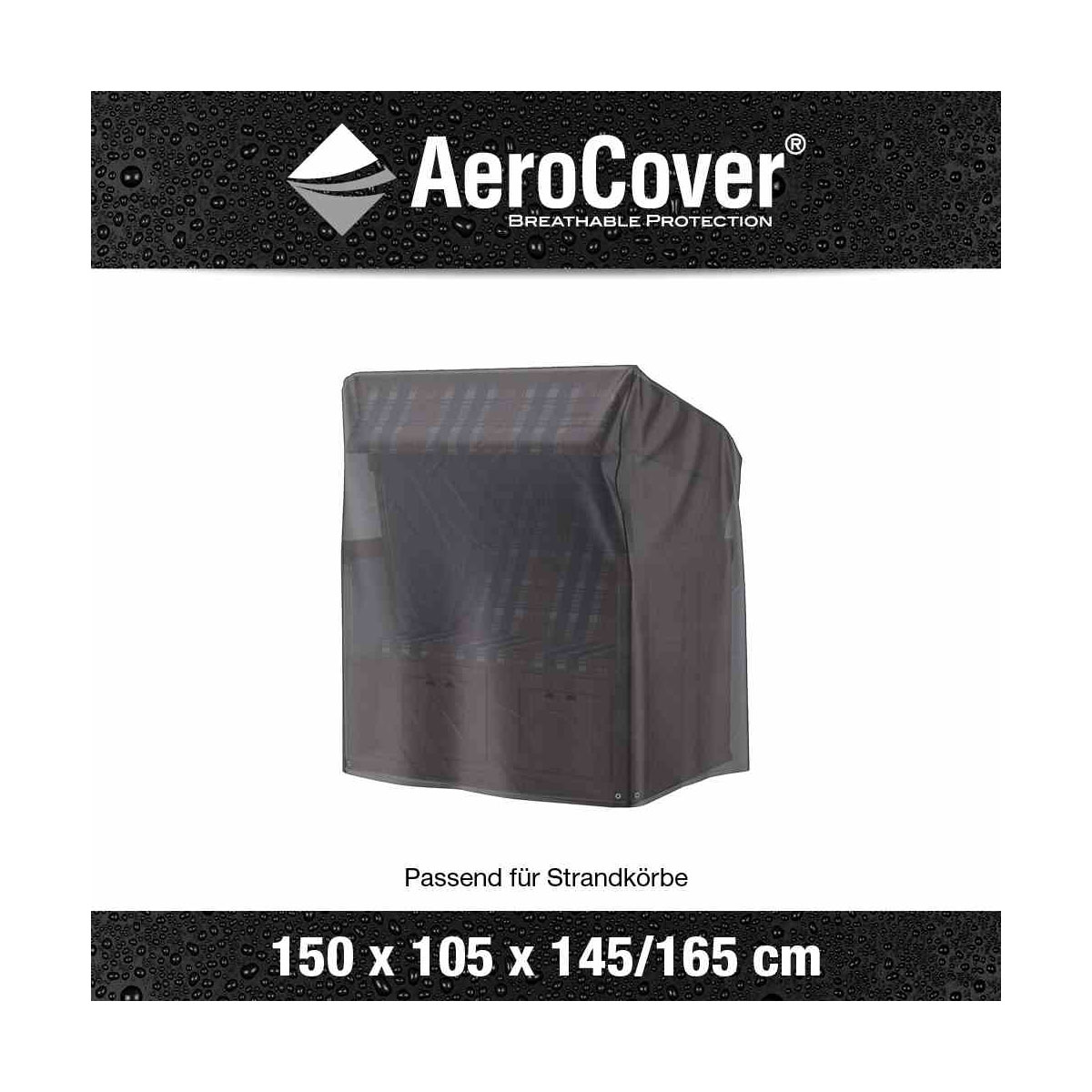 AeroCover Schutzhülle für Strandkörbe 150 x 105 x 165/145 cm anthrazit