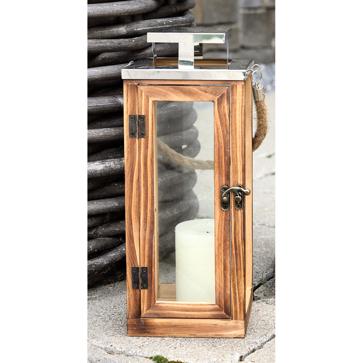 Laterne Nature 12,5 x 12,5 x 31 cm