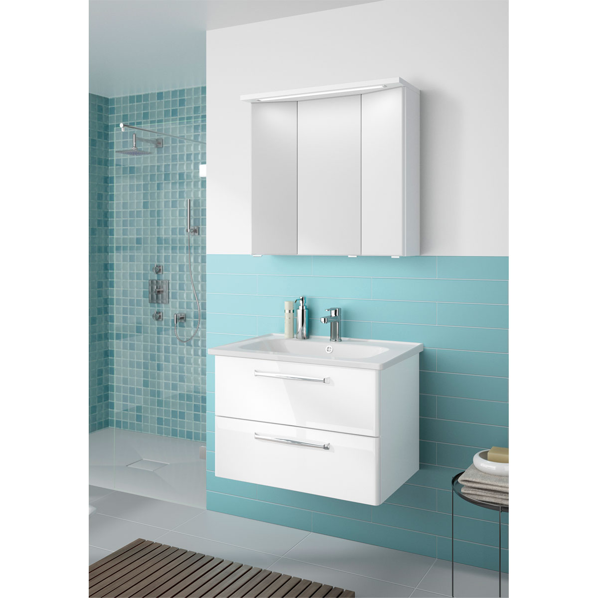 Pelipal Keramikwaschtisch Trentino rechteckig 79 x 2,5 x 51,4 cm Bild 2