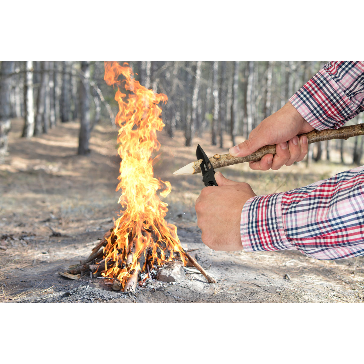 Wolfcraft  Freizeitmesser mit klappbarer glatter Klinge Bild 2