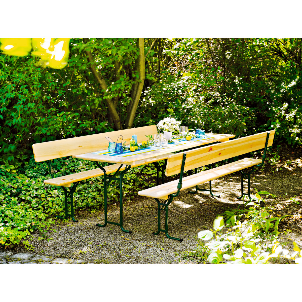 Festzeltgarnitur Komfort mit Tisch 220 x 70 cm Bild 2