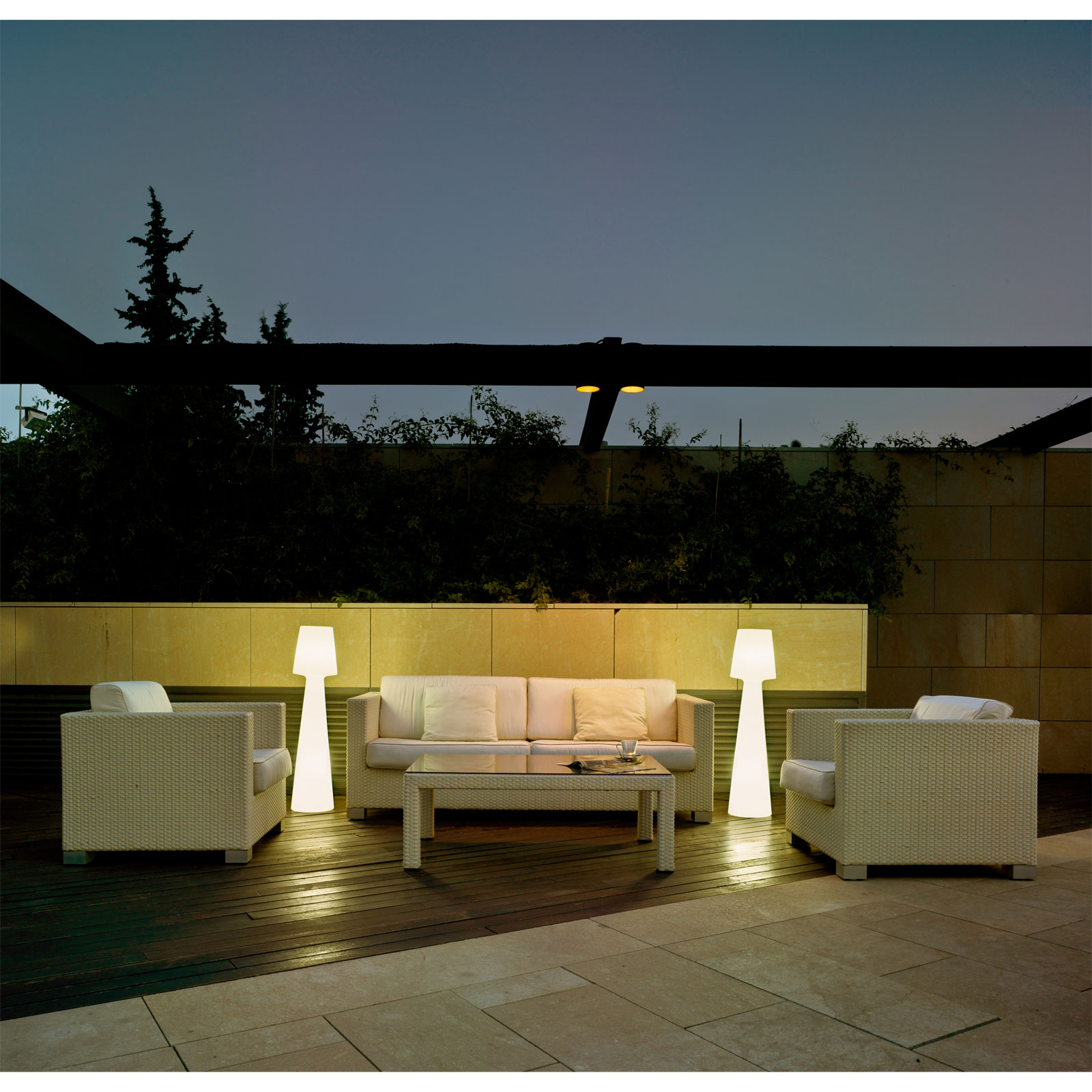 NewGarden LED-Stehleuchte Lola 110 Ø110 cm weiß Bild 4