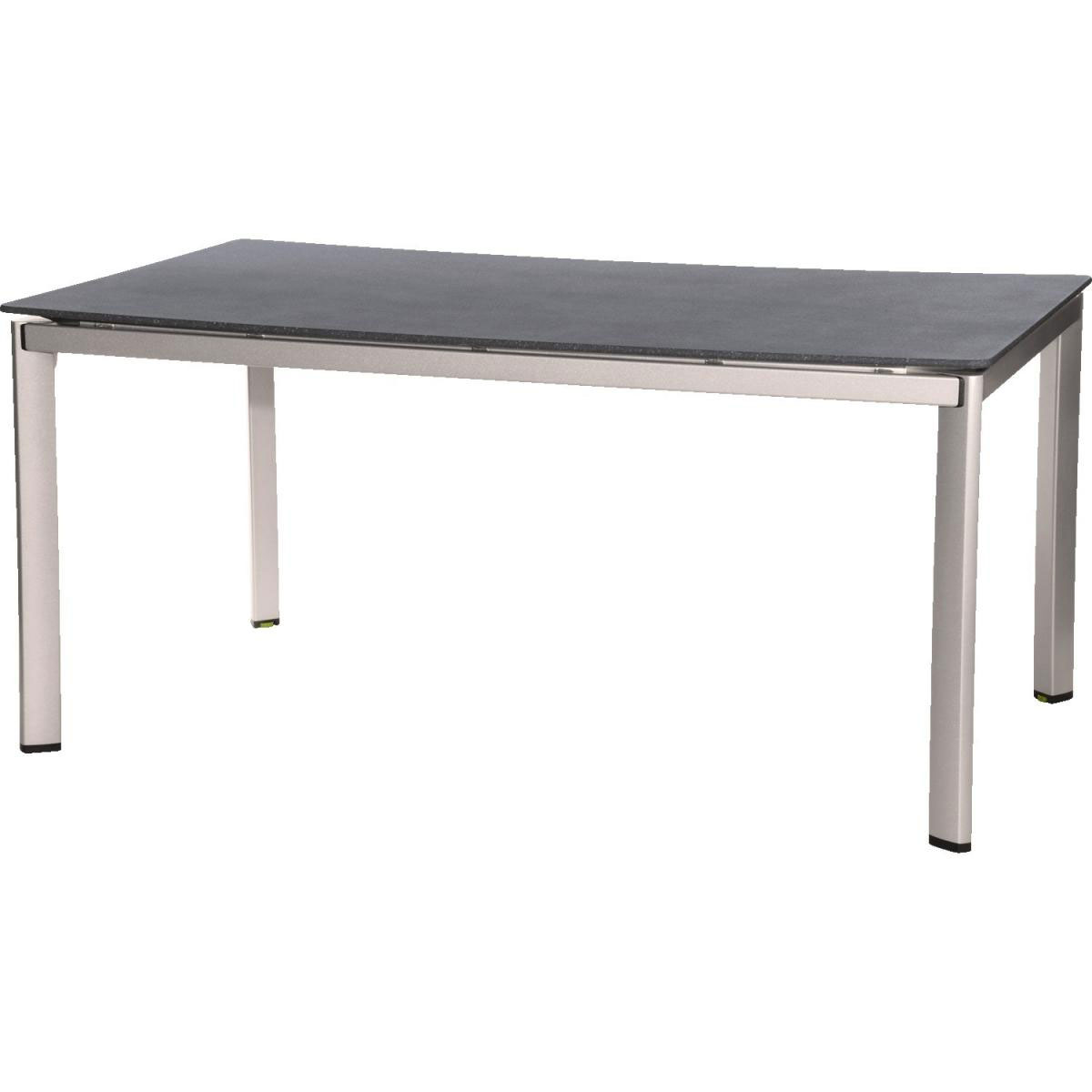 MWH Gartentisch Elemento silber 160 x 74 x 95 cm