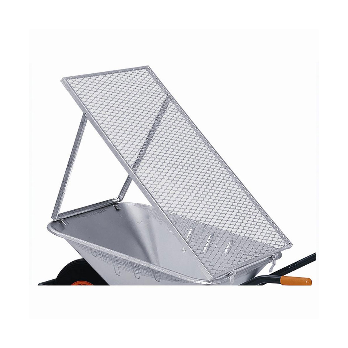 Durchwurfsieb für Schubkarren 100 x 60 cm silber