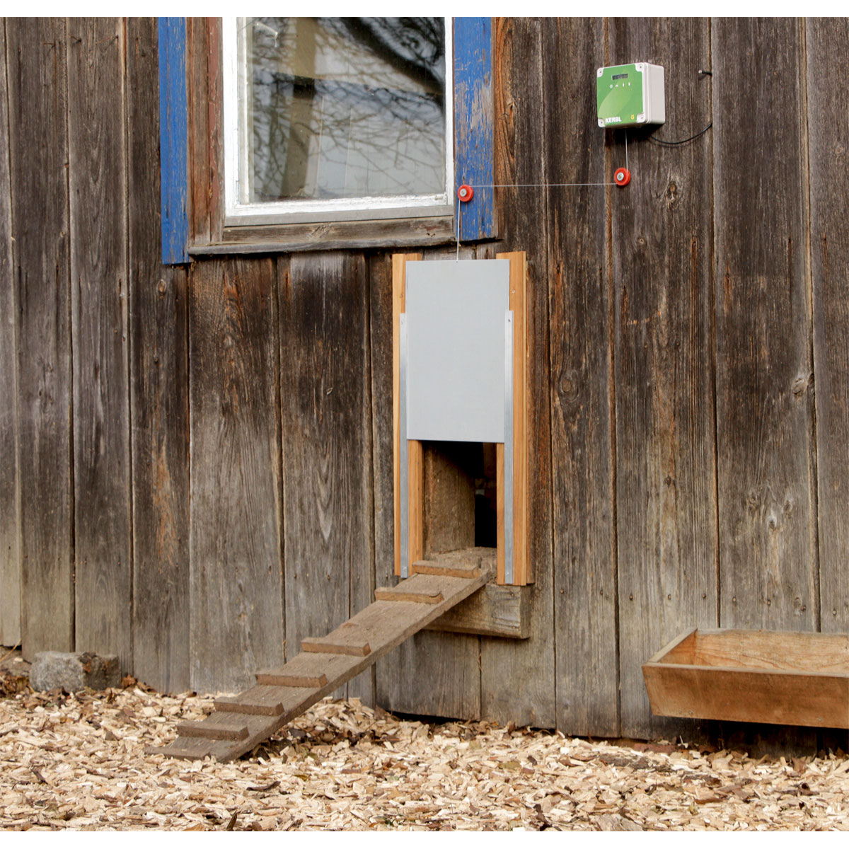 Automatik-Hühnertür 22 x 33 cm grau Bild 9