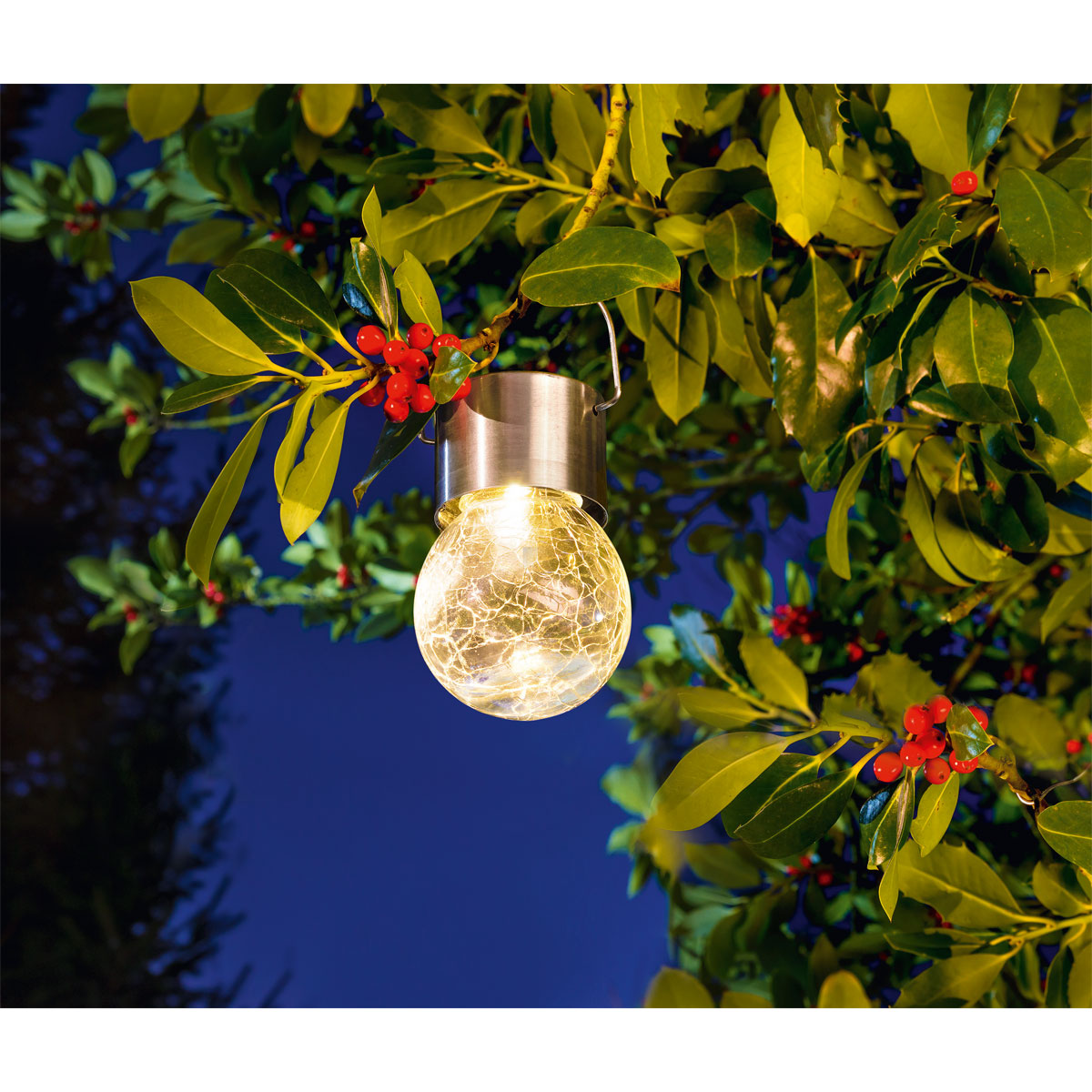 Flector Garten LED-Solar-Pendelleuchte mit Aufhängung warmweiß Bild 2