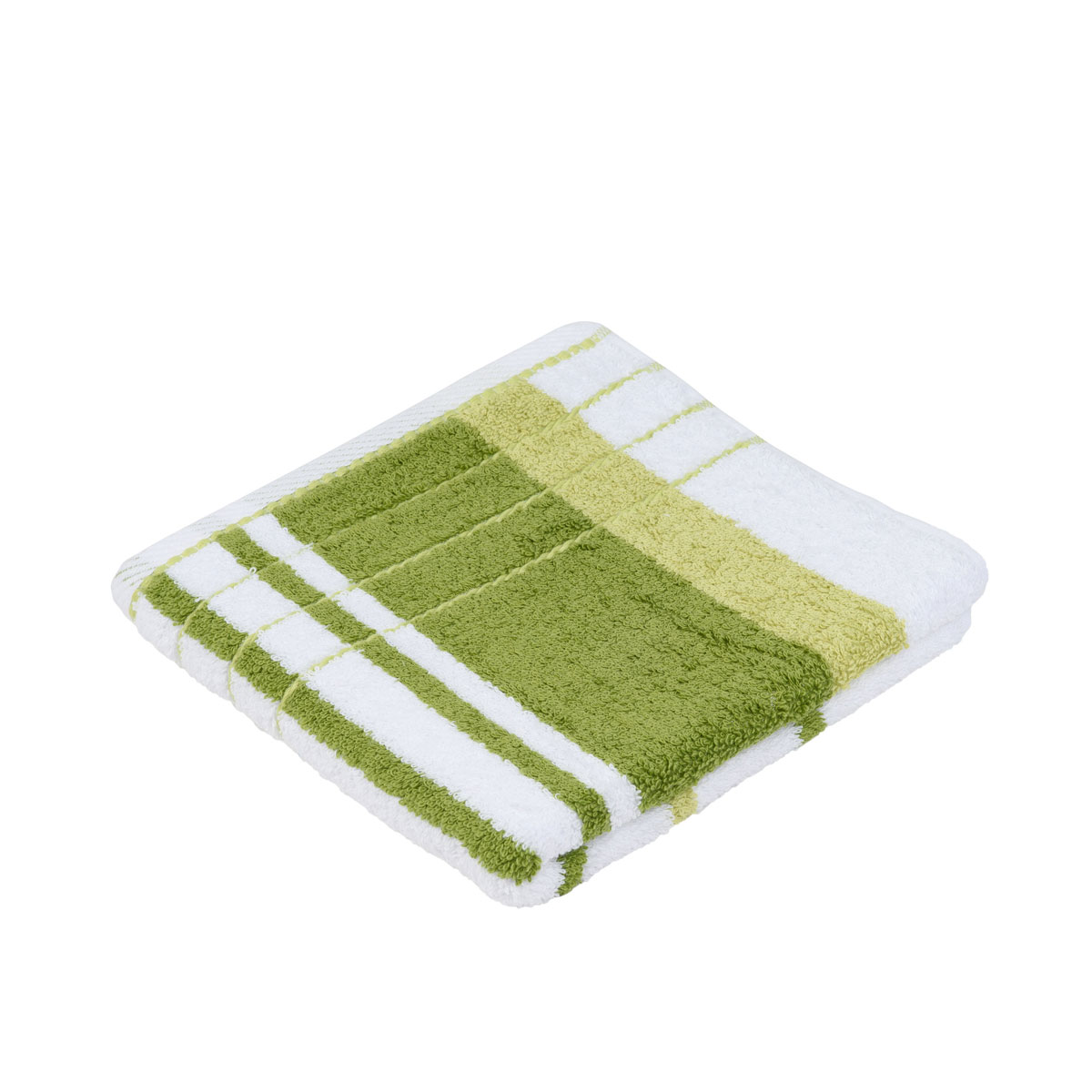 Handtuch Berlin Streifen 50 x 100 dunkelgrün/ limone Bild 2