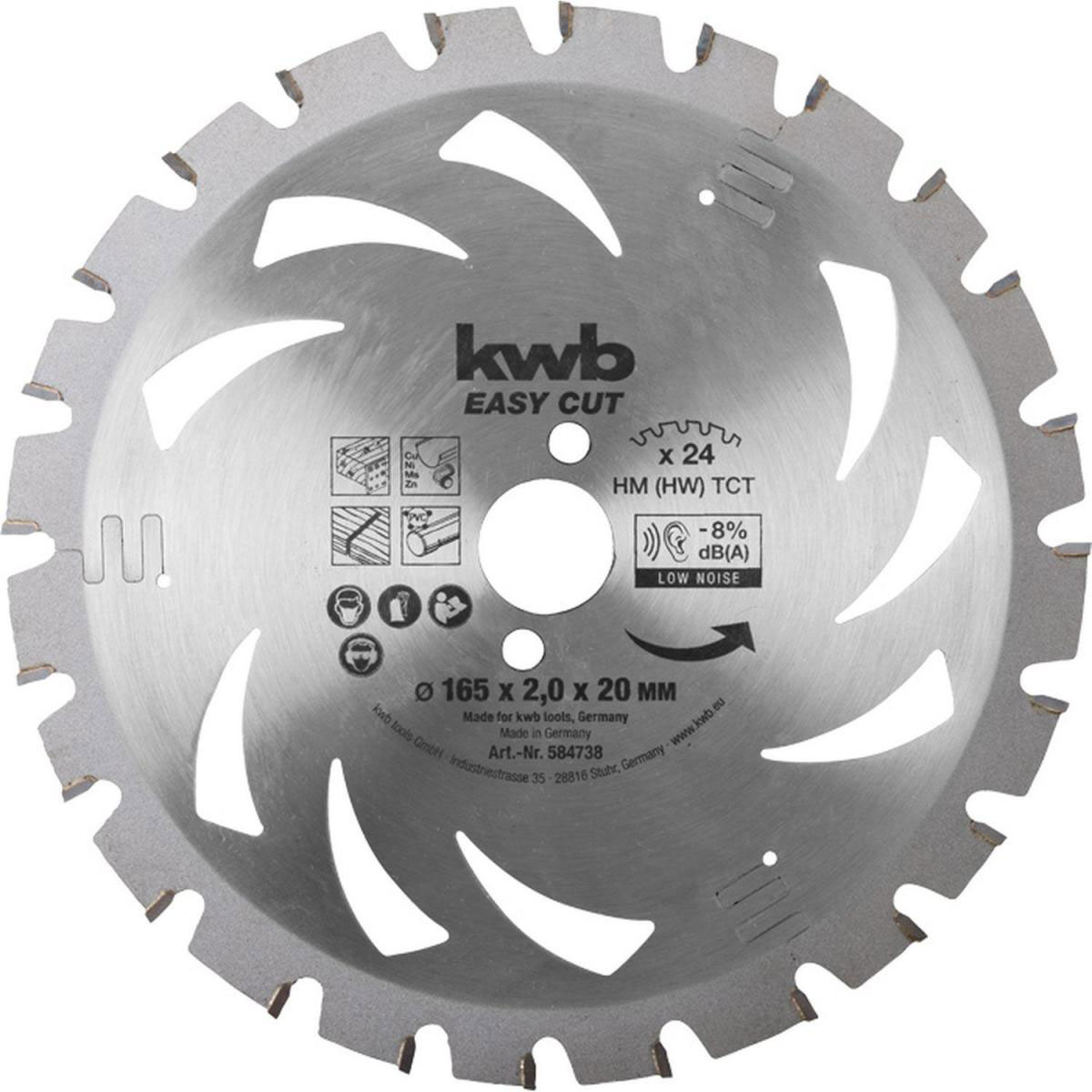 kwb  Dünnschnitt-Kreissägeblatt Easy Cut Durchmesser 165 mm