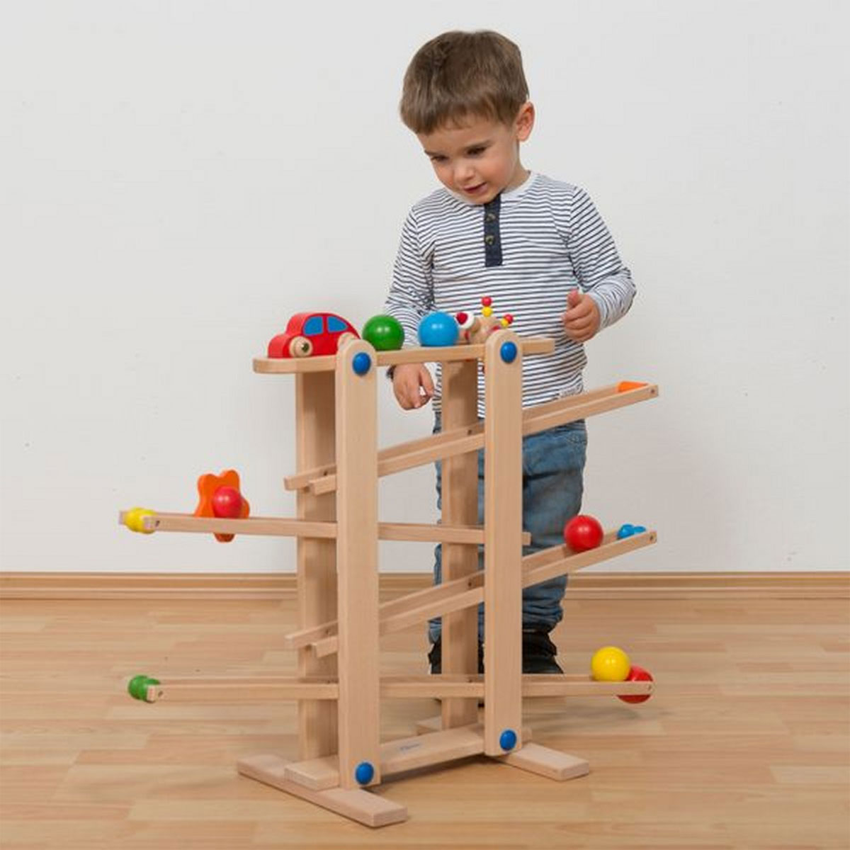 Coemo Holz-Kugelbahn, 7-teilig Bild 4