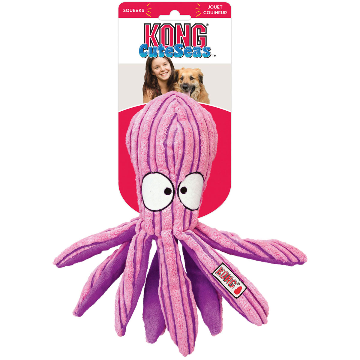 KONG Hundespielzeug CuteSeas Octopus pink 17 cm