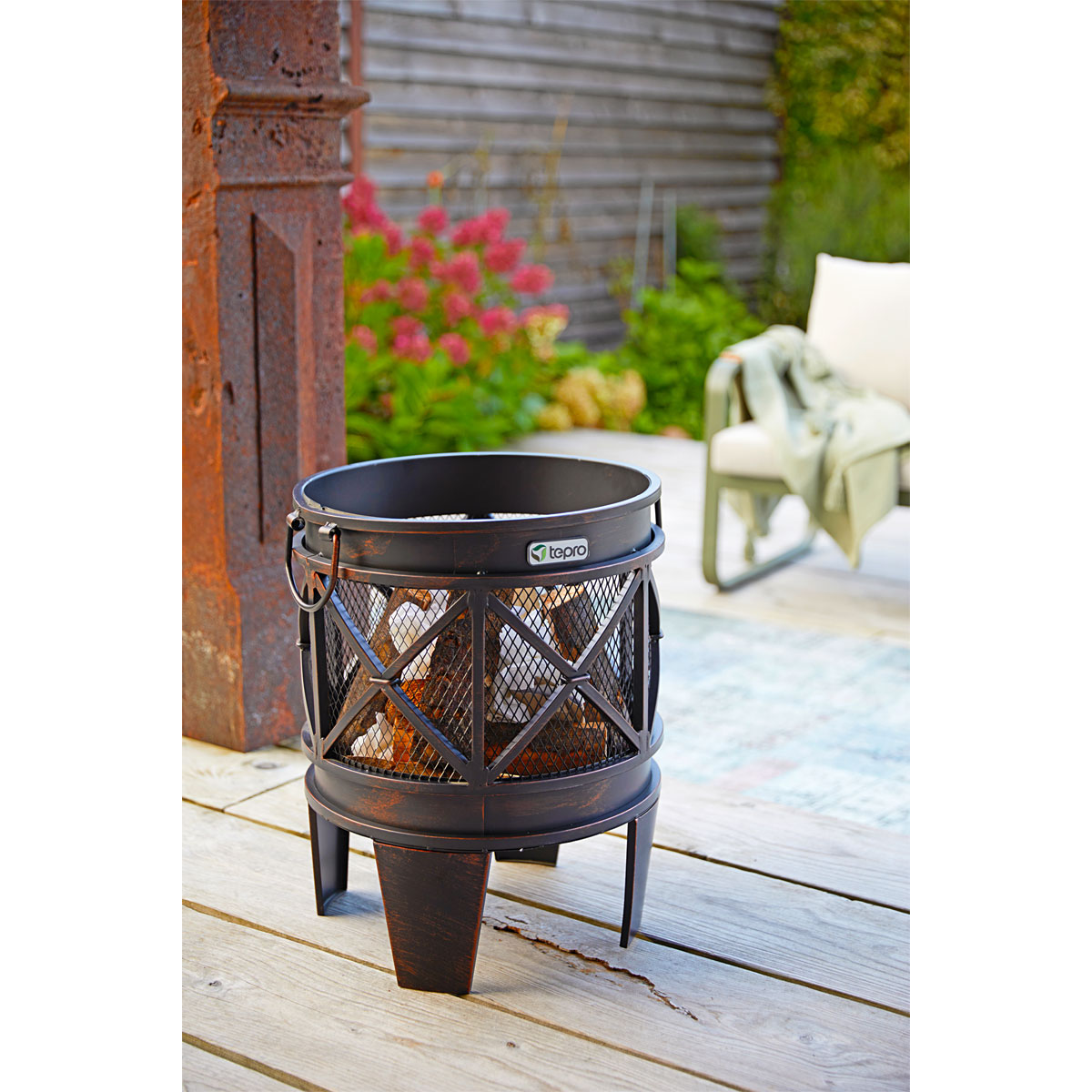 Rothmann Feuerkorb Oregon Rostoptik antik Durchmesser ca 42 cm Bild 6