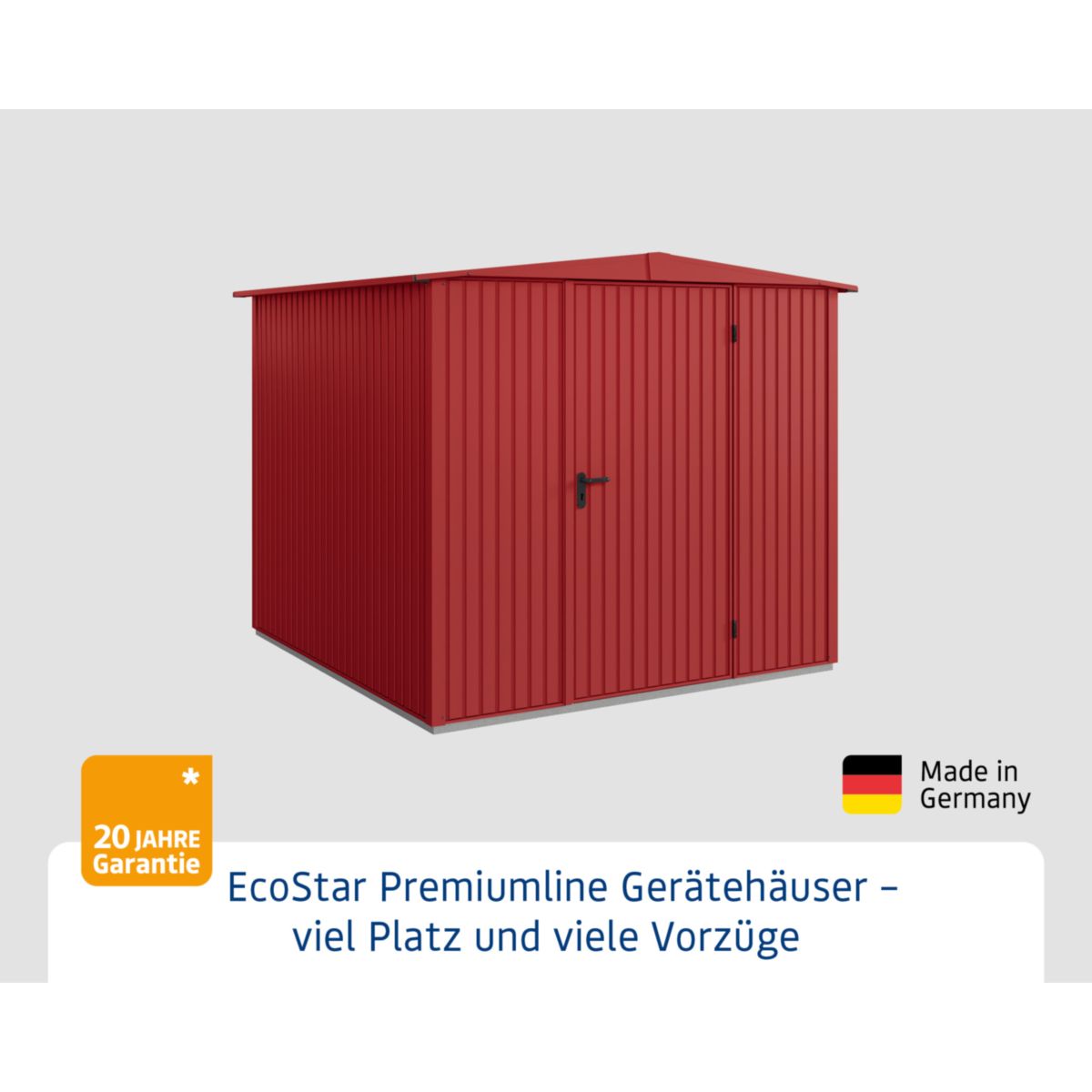 EcoStar  Gerätehaus Trend-STyp 2RAL3004 1 flg Bild 2