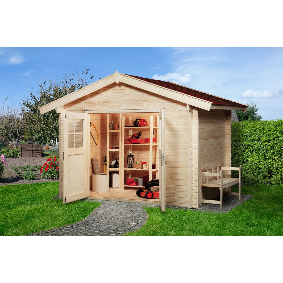 Weka Gartenhaus Premium 45 mm 380 x 330 x 262 cm