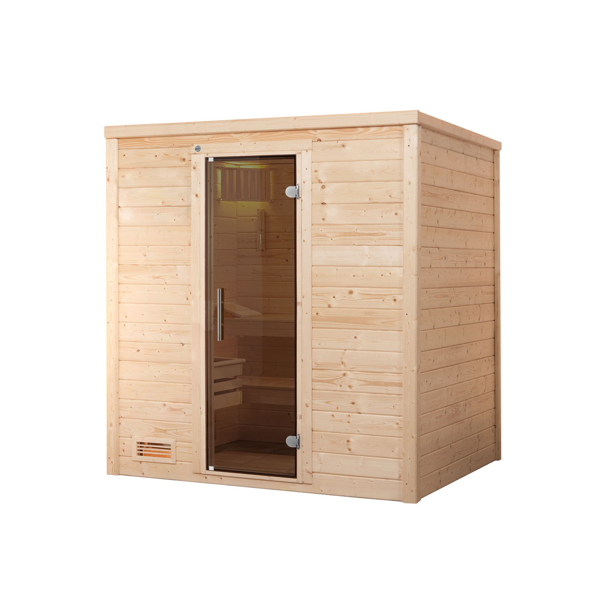 Weka  Premium Massivholz-Sauna Bergen Größe 1 Sparset 7,5 kW OS