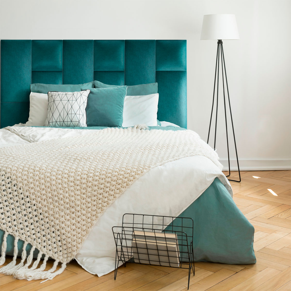 Mollis Polsterpaneele türkis 30 x 30 cm Bild 2