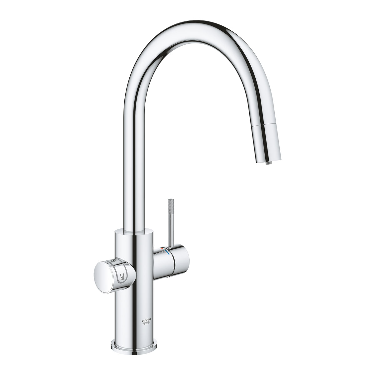 Grohe Spültischbatterie Blue Home mit Filterfunktion C-Auslauf 