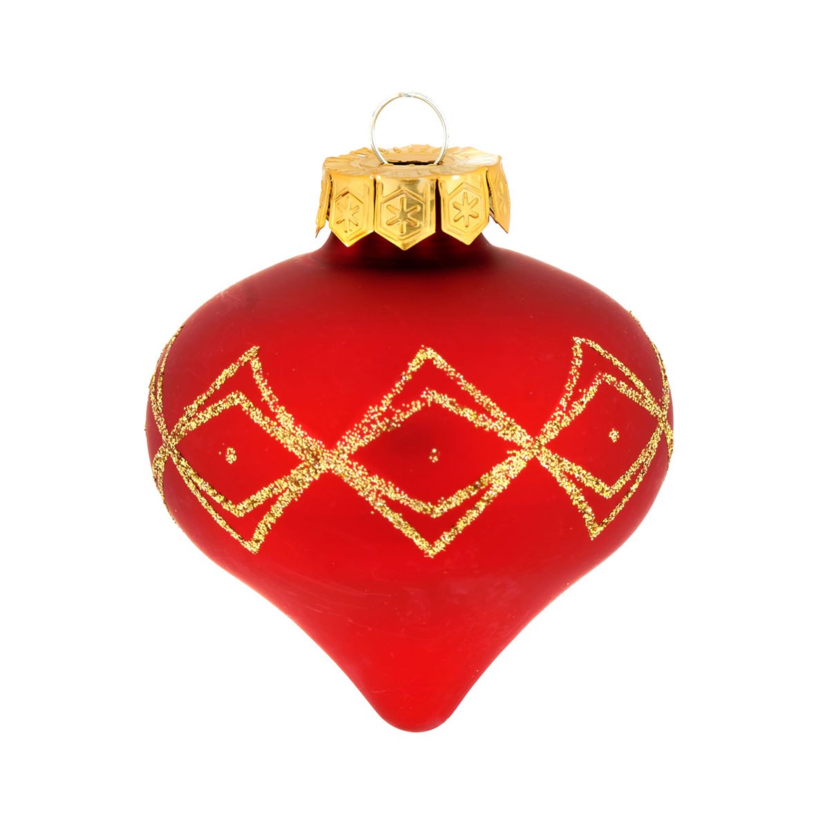 Ambientis Dekorierte Kugel rot-matt