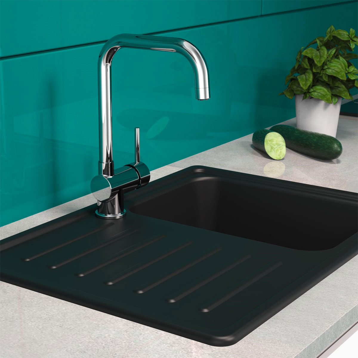 Schütte Niederdruck-Spültischarmatur Futura chrom Bild 3