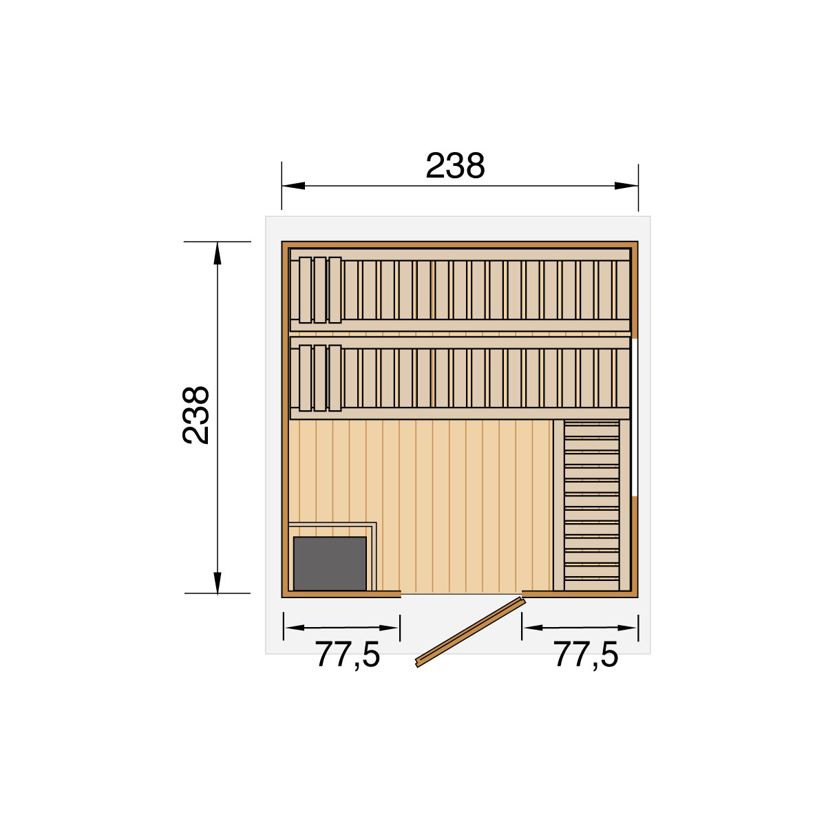 Weka  Design-Saunahaus Kuopio Sparset 9,0 kW Bio S inkl analoger Steuerung natur Bild 3