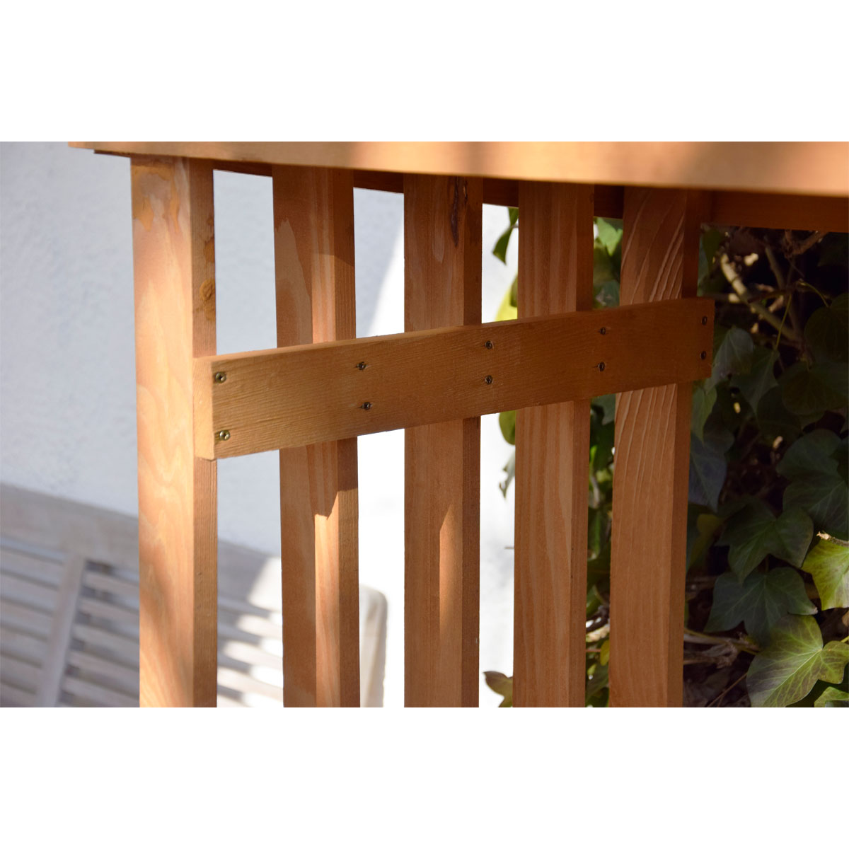 dobar XL-Kaminholzregal 140 x 143 x 50 cm grün-braun Bild 6