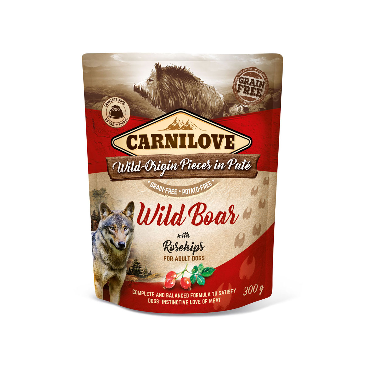 CARNILOVE Paté Wildschwein und Hagebutten 300 g