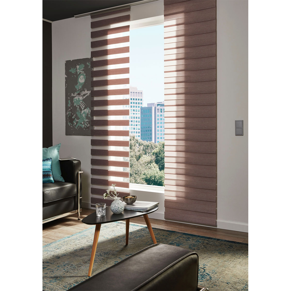 Gardinia Flächenvorhang Day+Night 245 x 60 cm melange Bild 2