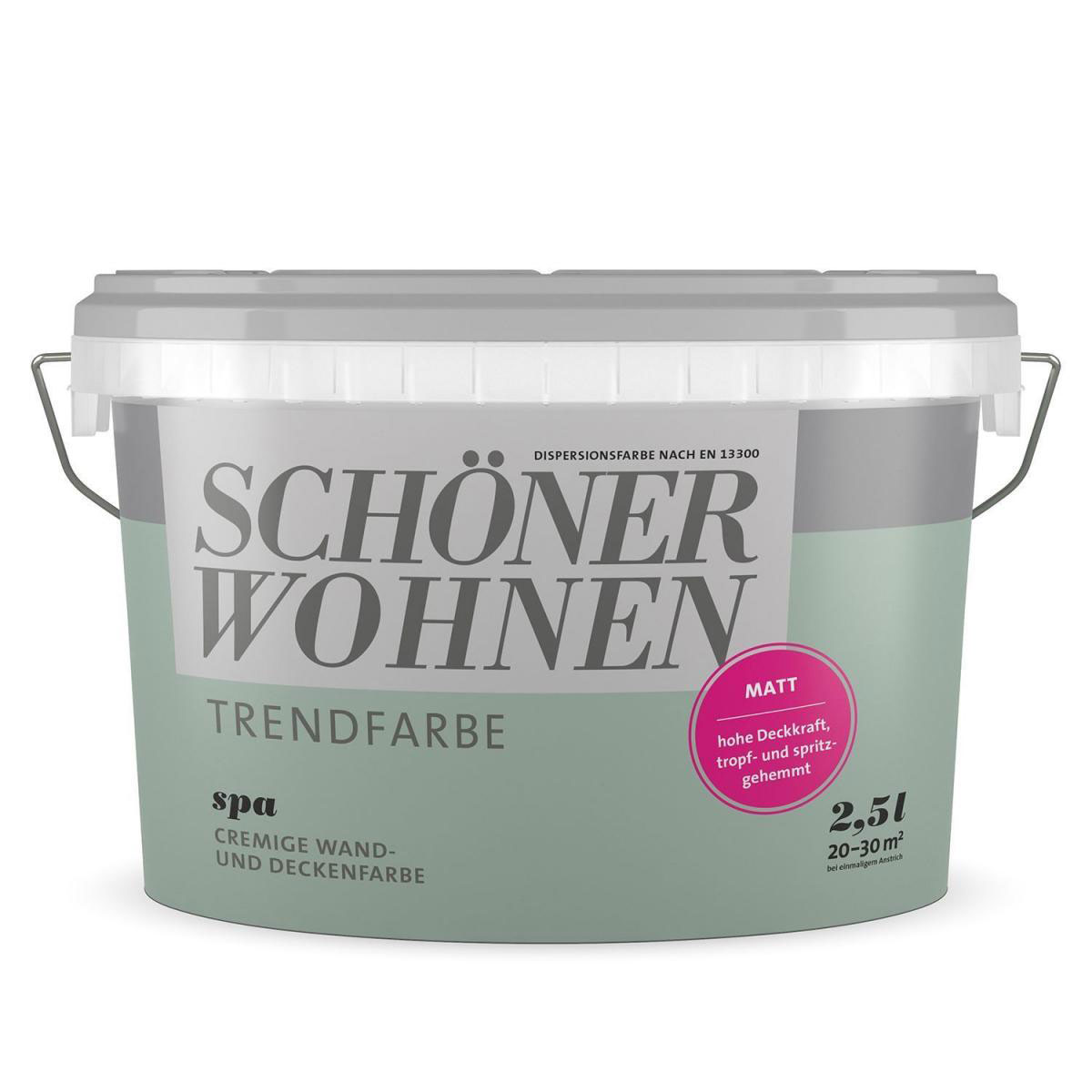 Schöner Wohnen Farbe Trendfarbe Spa Matt 2,5 L