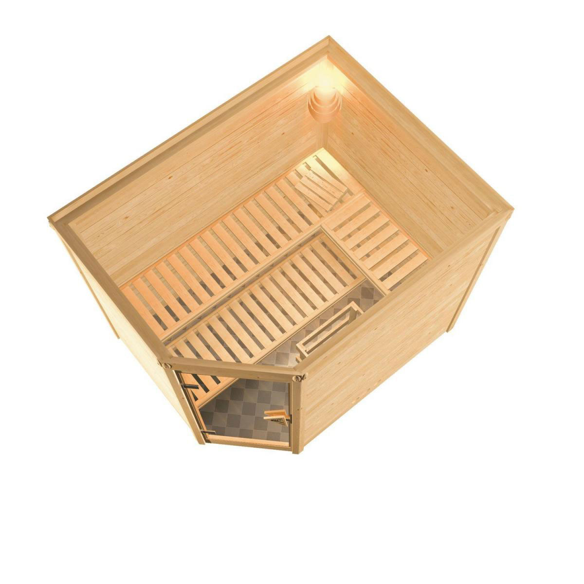 Karibu Massivholzsauna Tanami 40 mm ohne Ofen ohne Kranz Bild 4