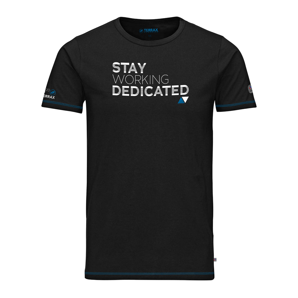 Terrax Workwear T-Shirt schwarz-azur Größe XL