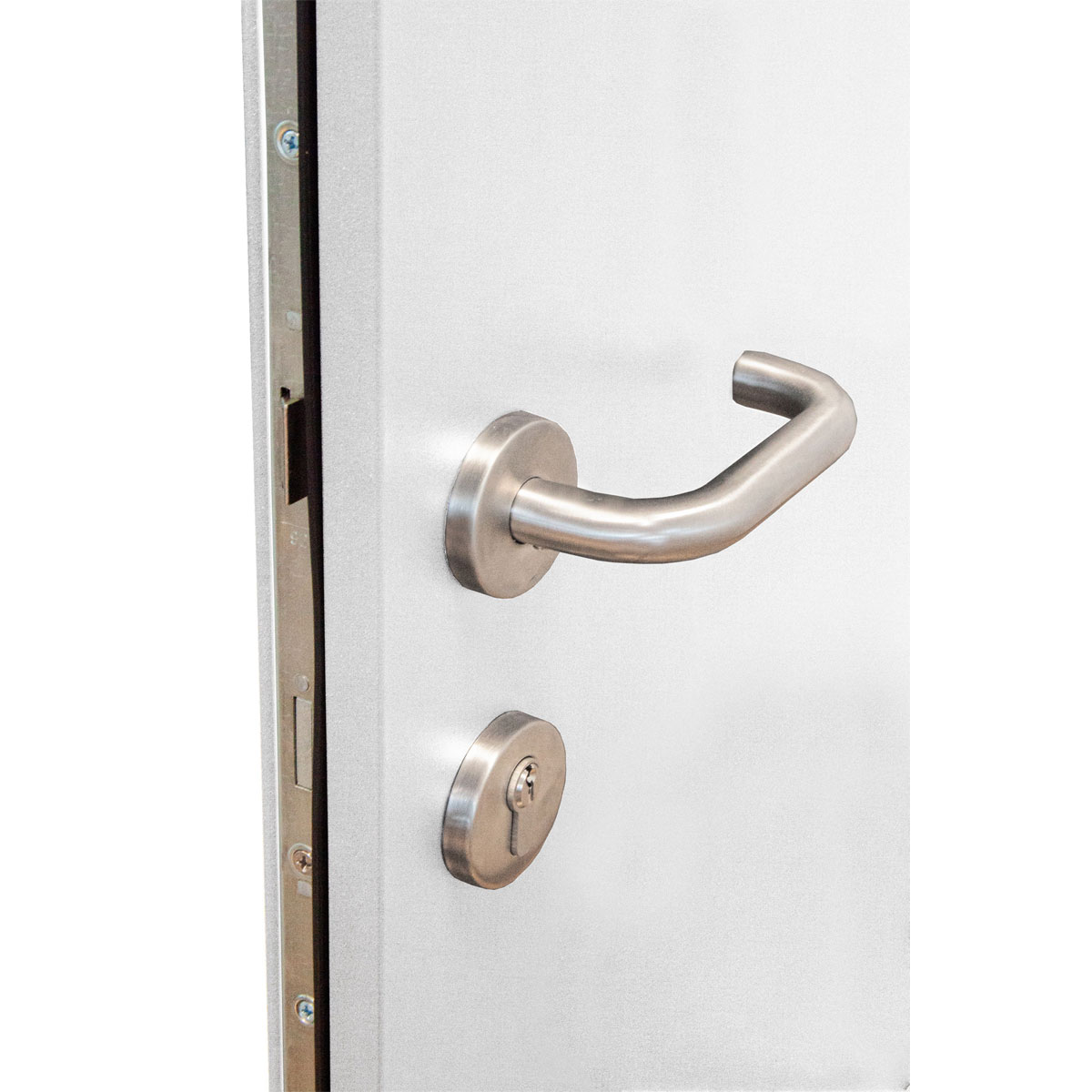 SplenDoor  Premium-Haustür Passivedoor Goeteborg RC2 energiesparend einbruchsicher weiss 110 x 210 cm links Bild 7