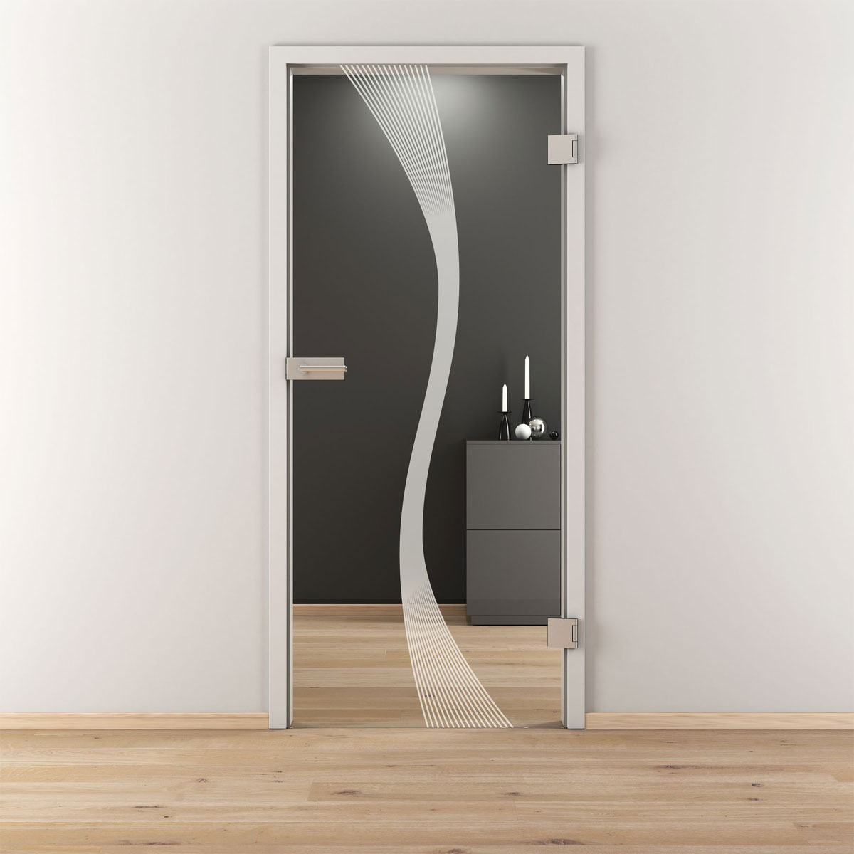 Novadoors Glasdrehtür NOVA 583 klar 95,9 x 197,2 cm Rechts