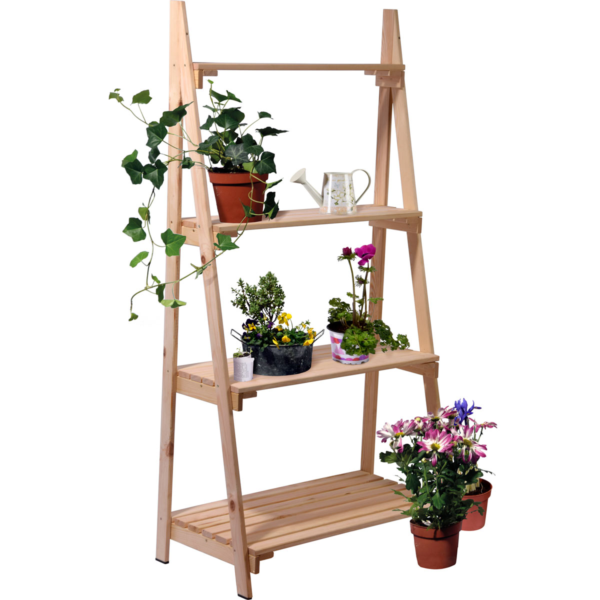 dobar Blumenregal 75 x 146 x 39 Kiefer natur Bild 2