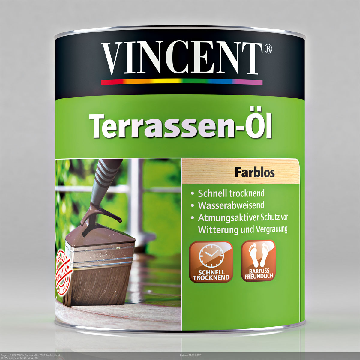Vincent Terrassen-Öl Natur 2,5 L Bild 1