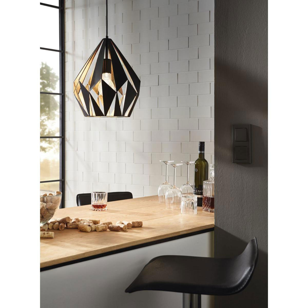 Eglo Hängeleuchte Carlton schwarz/gold Bild 2