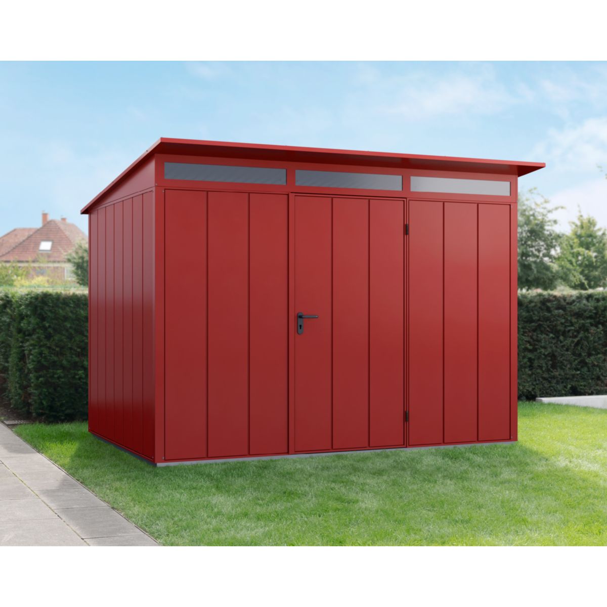 EcoStar  Gerätehaus Elegant-PTyp 3RAL3004 1 flg