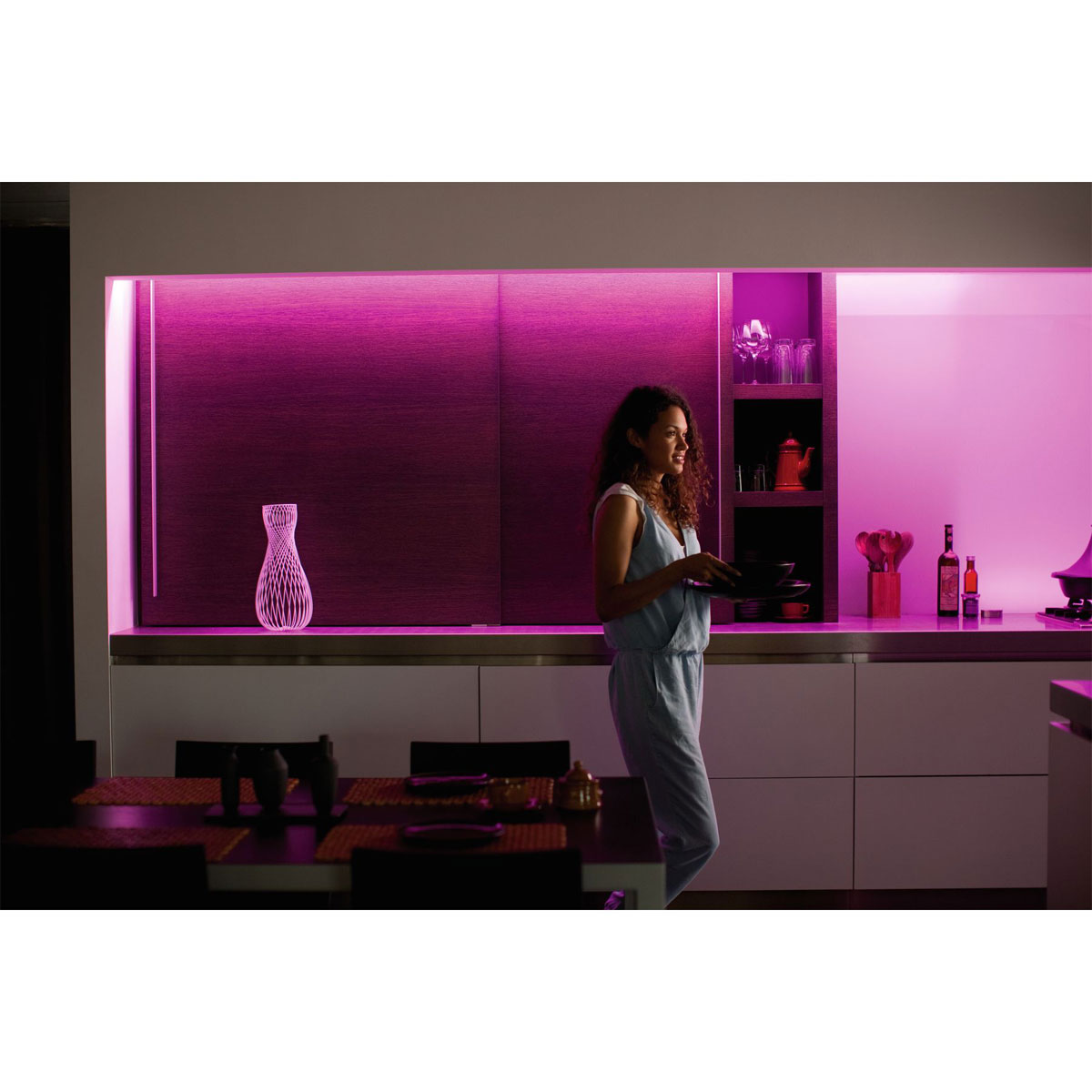 Philips Hue LED-Lichtband Lightstrip Plus Erweiterung 1m weiß Bild 5