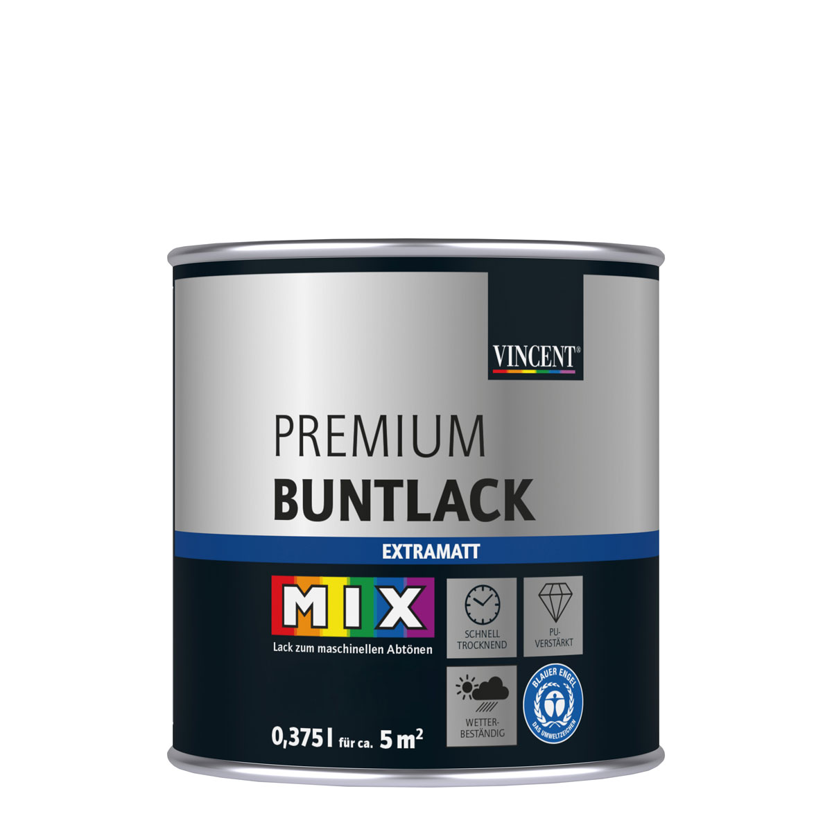 Vincent Lack Premium Buntlack Mix It extramatt 0,375 l