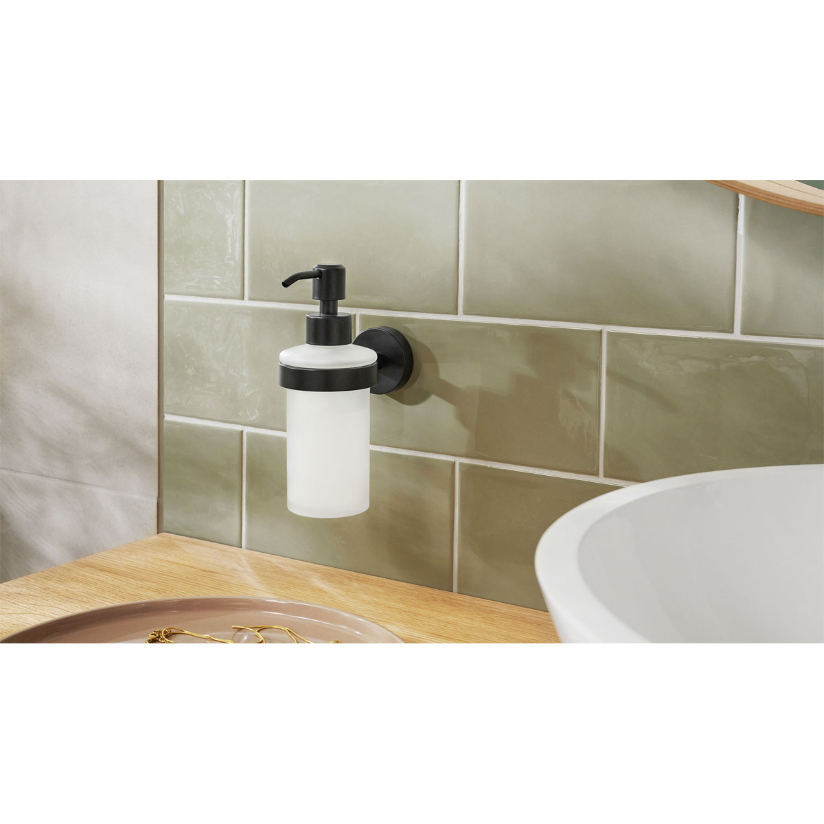 Tesa Wandseifenspender Moon mattschwarz Bild 4