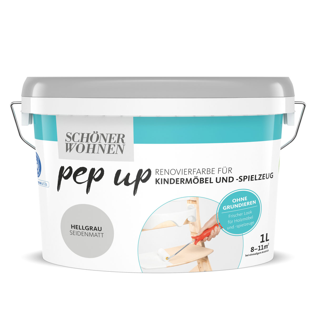 Schöner Wohnen Farbe  Kindermöbellack hellgrau 1 Liter