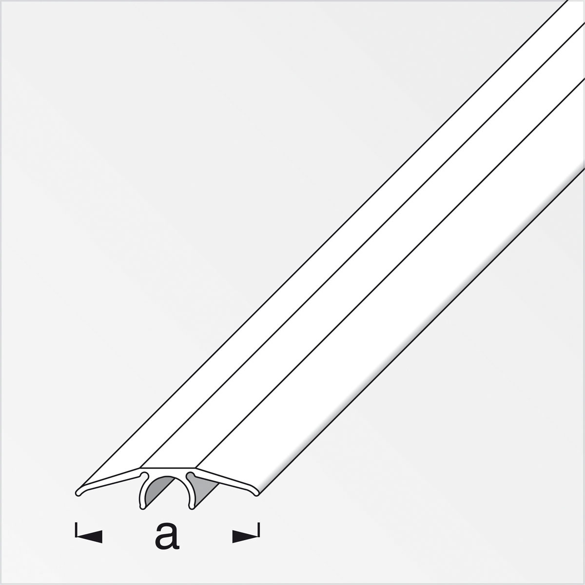 Alfer Übergangsprofil Clipstech 33 mm 1m grau Bild 2