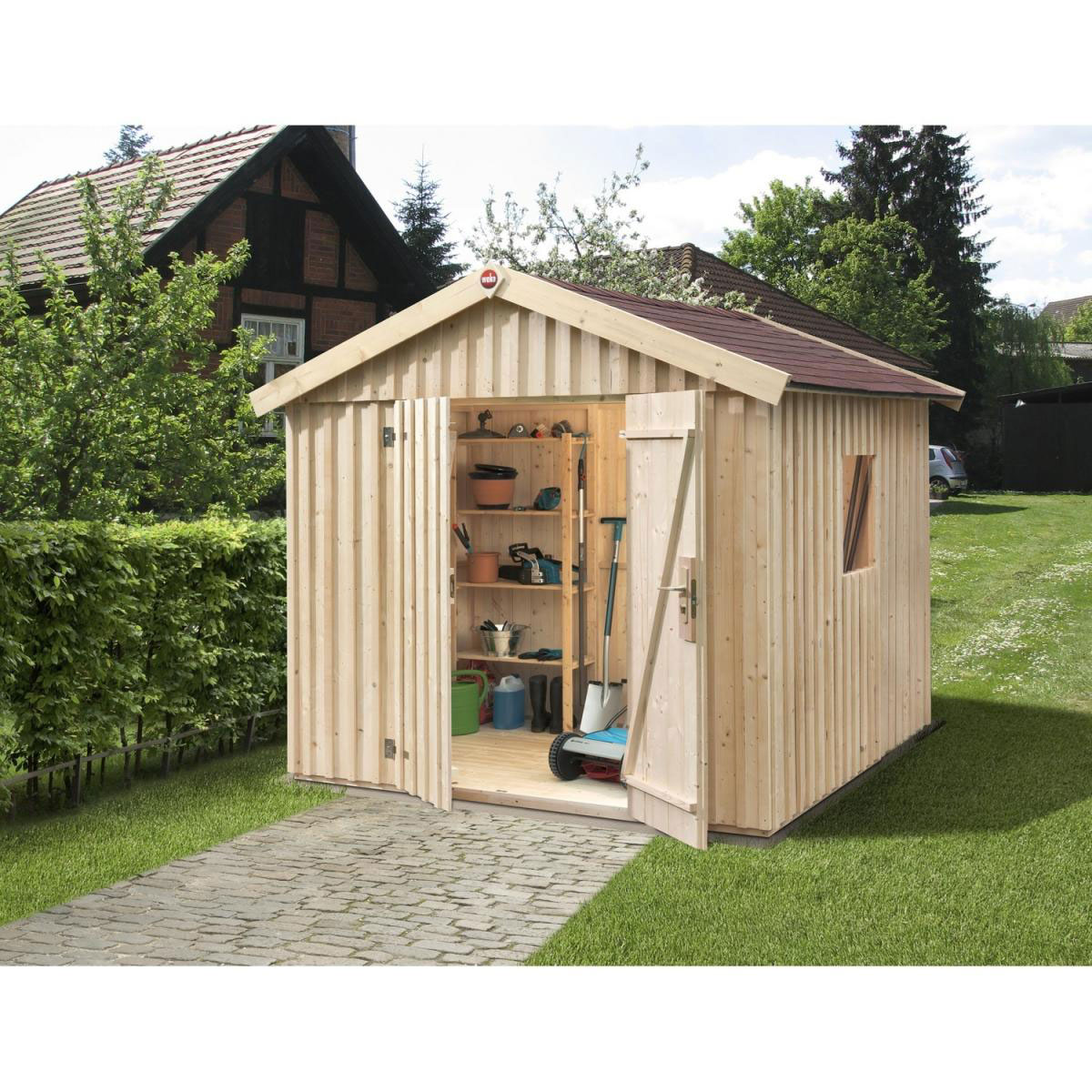 Weka Schwedenhaus 3 natur b240xt246 cm