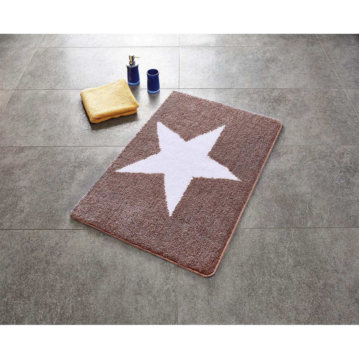 Ridder  Teppich Star 55 x 50 cm weiß-beige Polyester-Microfaser Bild 2