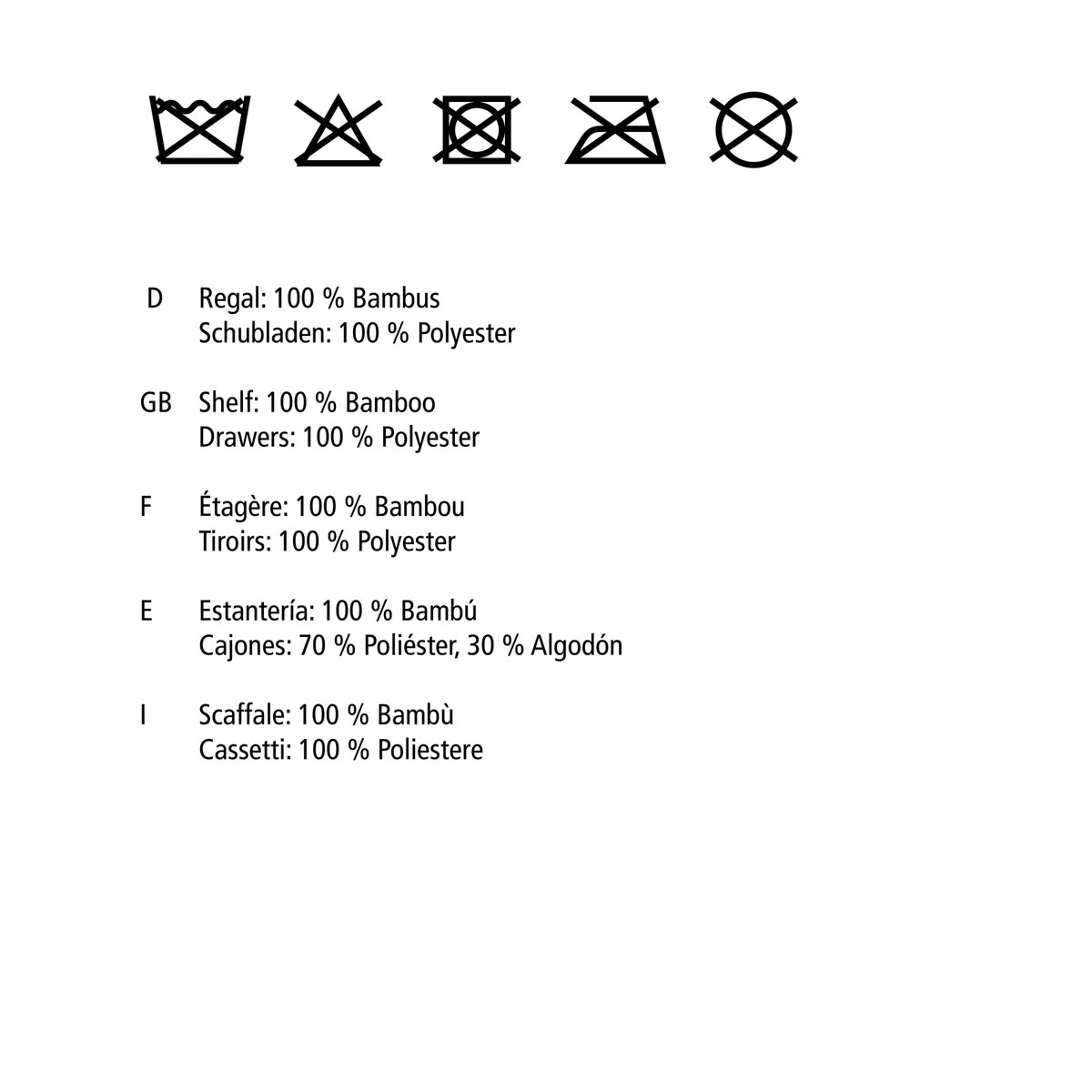 Wenko  Regal Bahari aus Bambus mit 2 Körben Bambus Bild 9