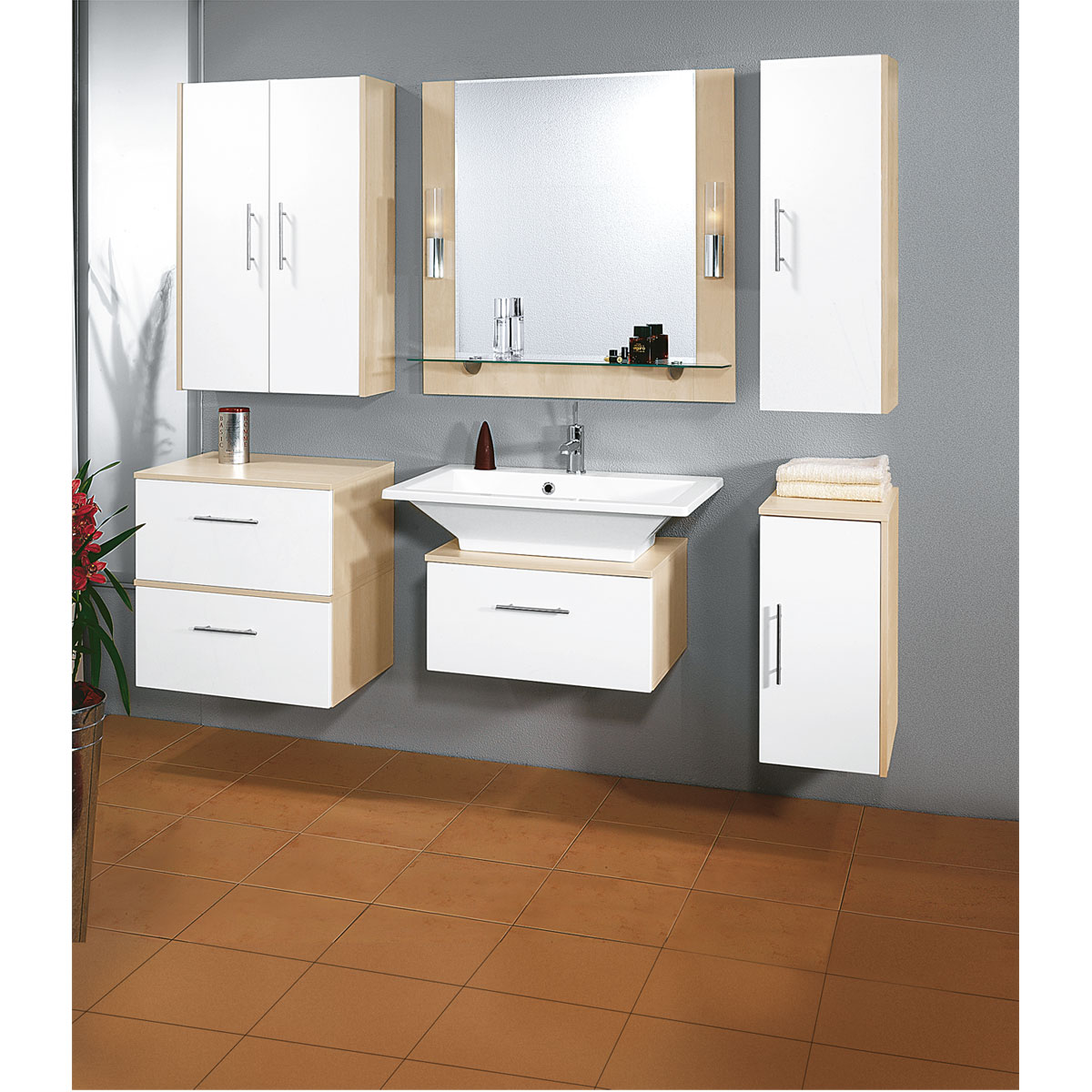 Fackelmann Gussbecken Kara weiß 80 x 50 cm Bild 3