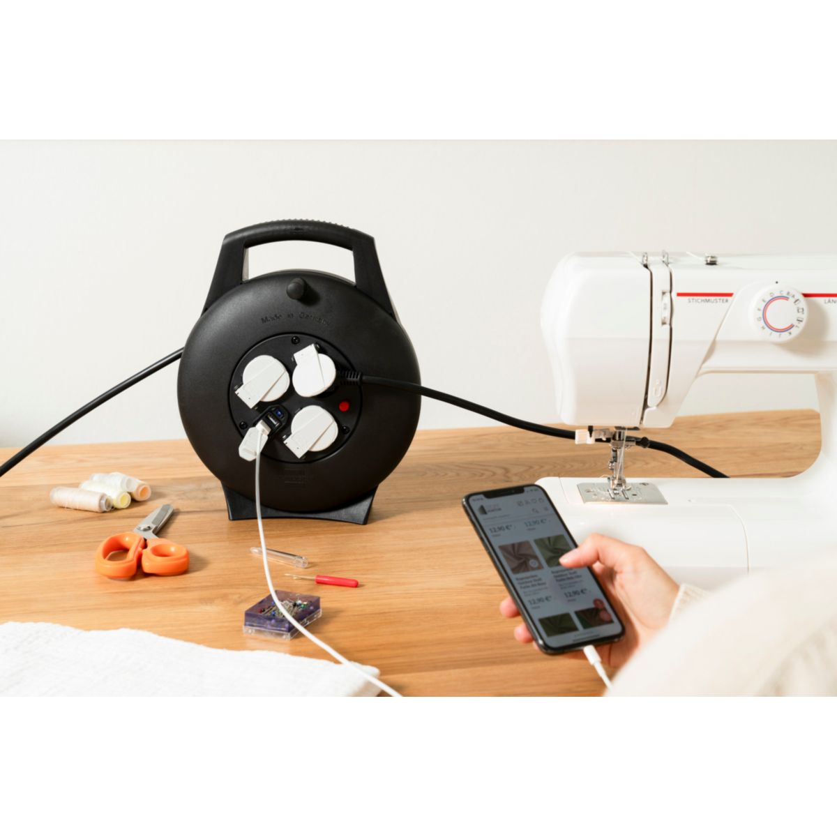 Brennenstuhl Vario-Line Kabelbox 3-fach USB-Ladefunktion 10m Bild 8