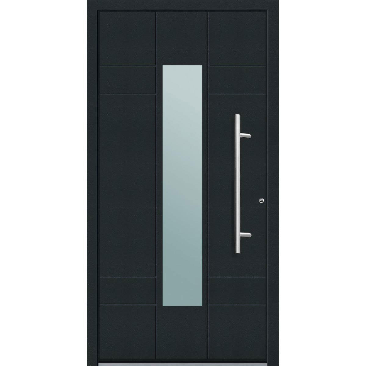 Aluminium Sicherheits-Haustür Como Superior anthrazit 110 x 210 x 6 cm rechts