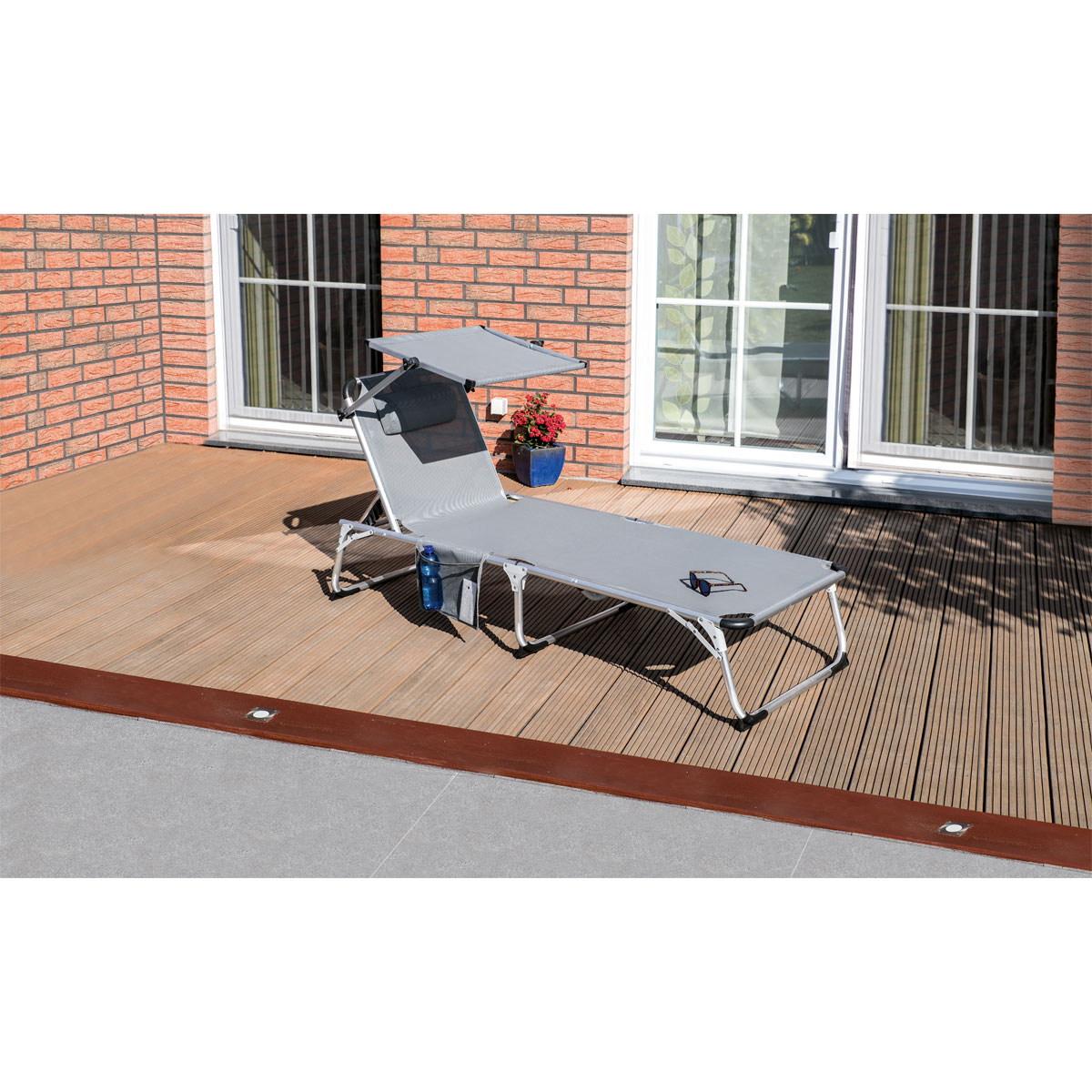 Haveson Dreibeinliege Klappliege XXL mit Sonnendach Bild 5