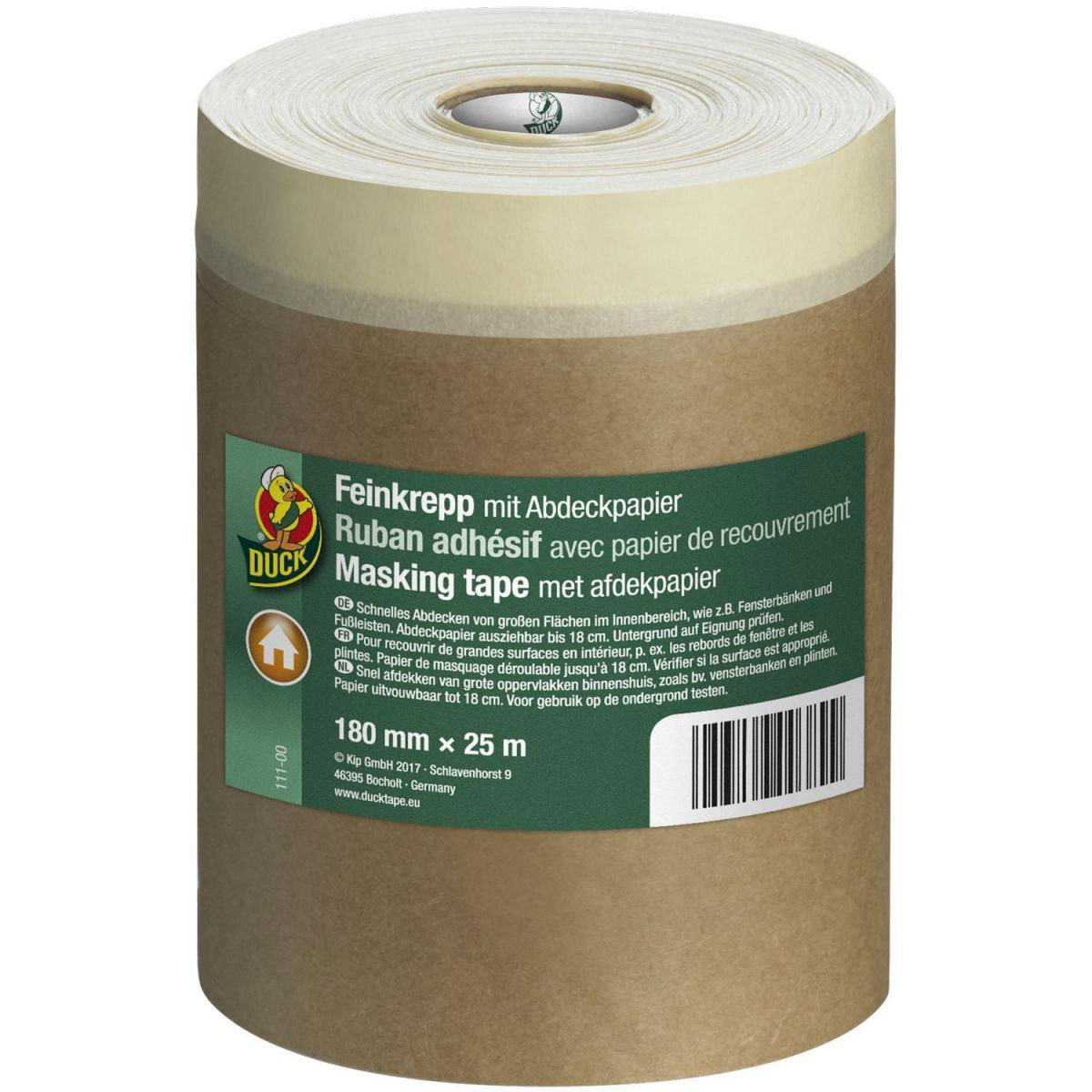 Duck Feinkrepp mit Abdeckpapier 180 mm x 25 m Duck Feinkrepp mit Abdeckpapier 180 mm x 25 m