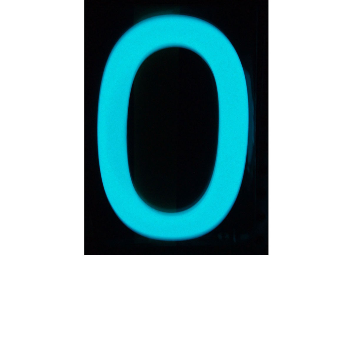 Alpertec Hausnummer 0 nachtleuchtend Edelstahl satiniert Bild 2